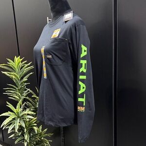 Ariat Rebar Workman,VentTek,moisture wicking,stain release,logo sleeve, pocket